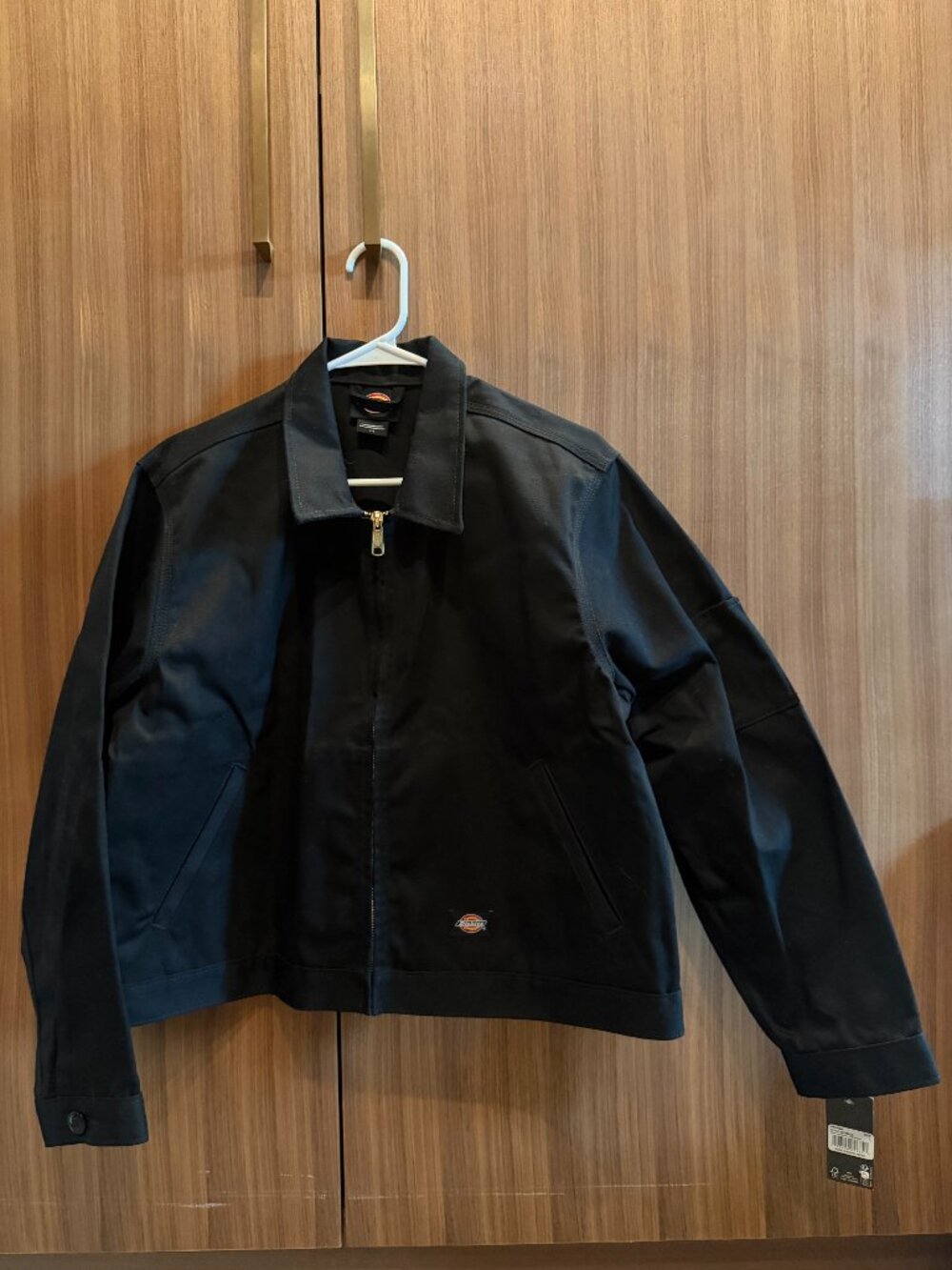 NWT Dickie's Woven Twill Jacket Sz L Black